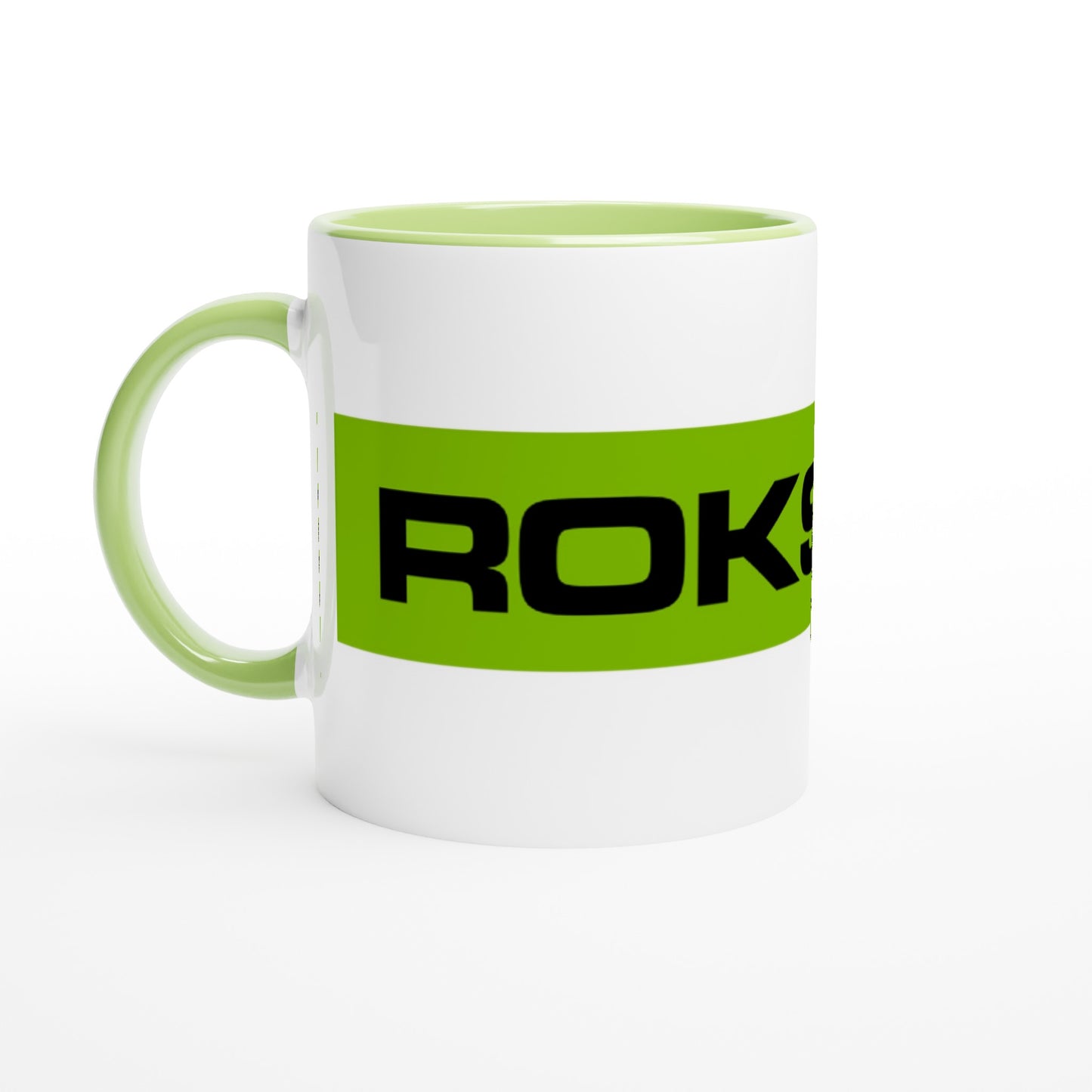ROKSTAD White 11oz Ceramic Mug with Color Inside